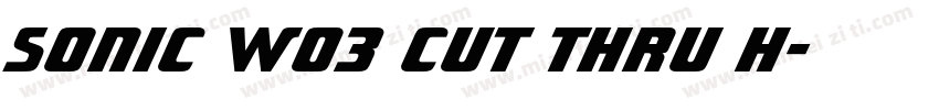 Sonic W03 Cut Thru H字体转换